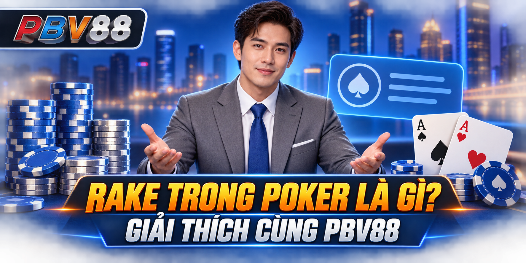 Hình giải thích rake trong poker PBV88